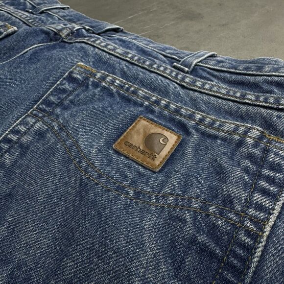 Carhartt B17 DST Relaxed Fit Jeans 33x30 Blue Denim Straight Leg Workwear - Picture 10 of 11